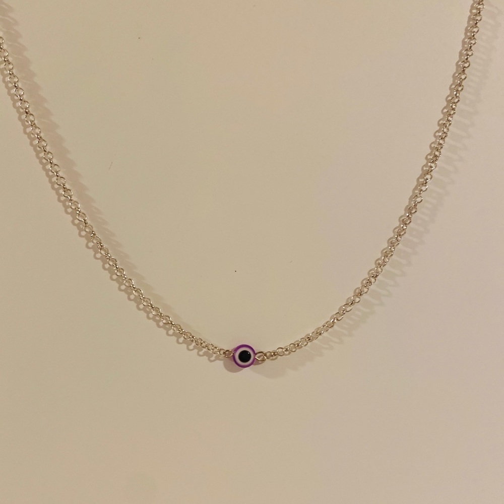 Dainty evil eye necklace